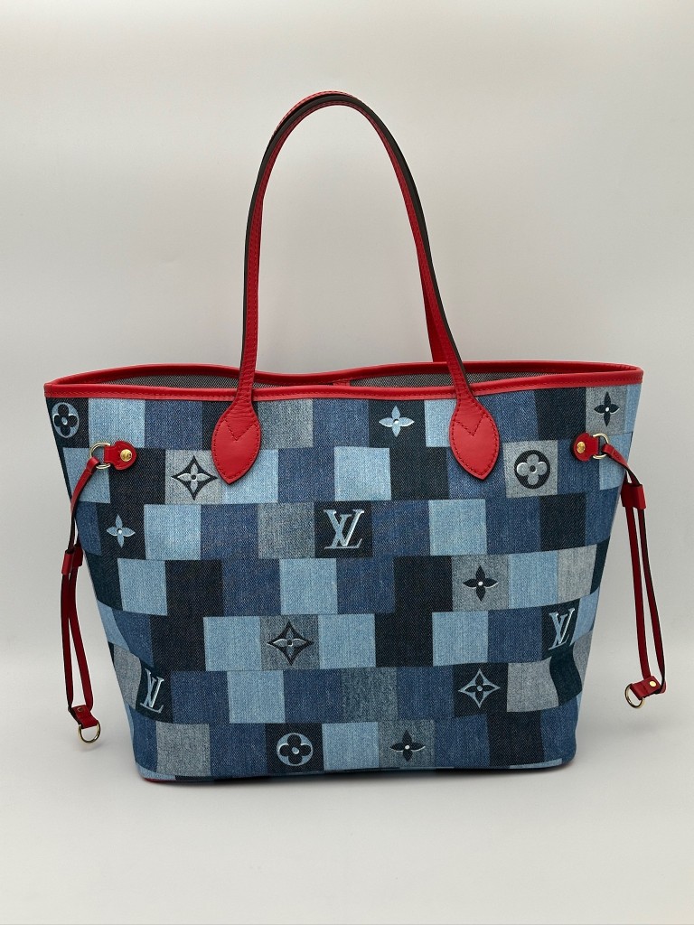 Monogram Denim Patchwork Neverfull MM torebka
