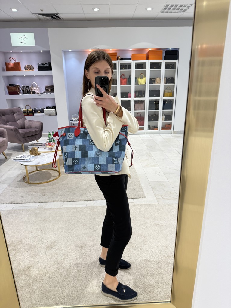 Monogram Denim Patchwork Neverfull MM torebka