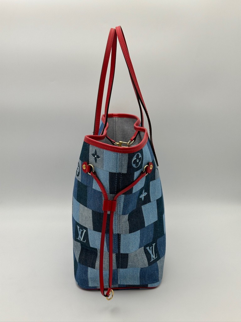 Monogram Denim Patchwork Neverfull MM torebka