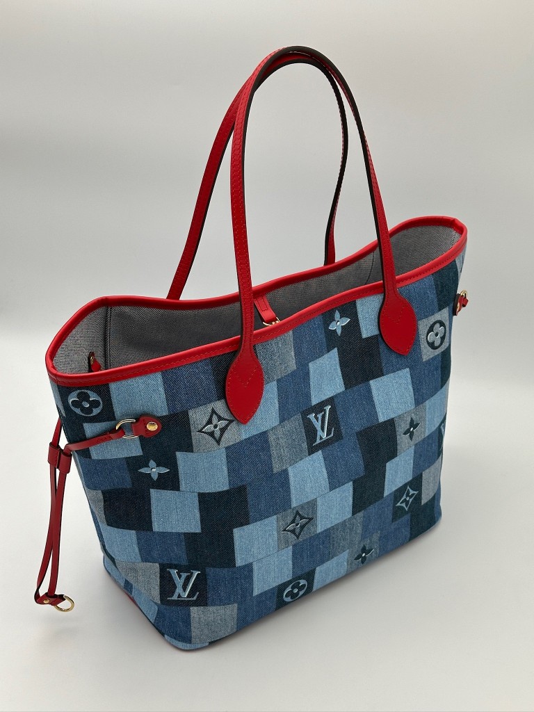 Monogram Denim Patchwork Neverfull MM torebka