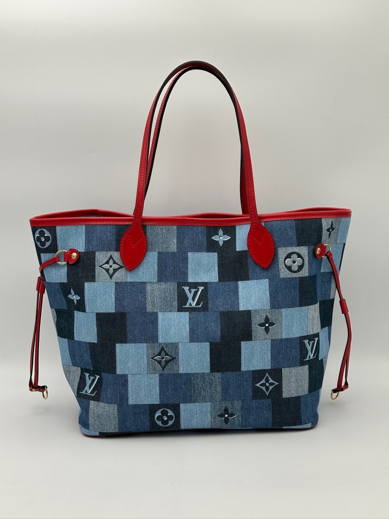 Monogram Denim Patchwork Neverfull MM torebka