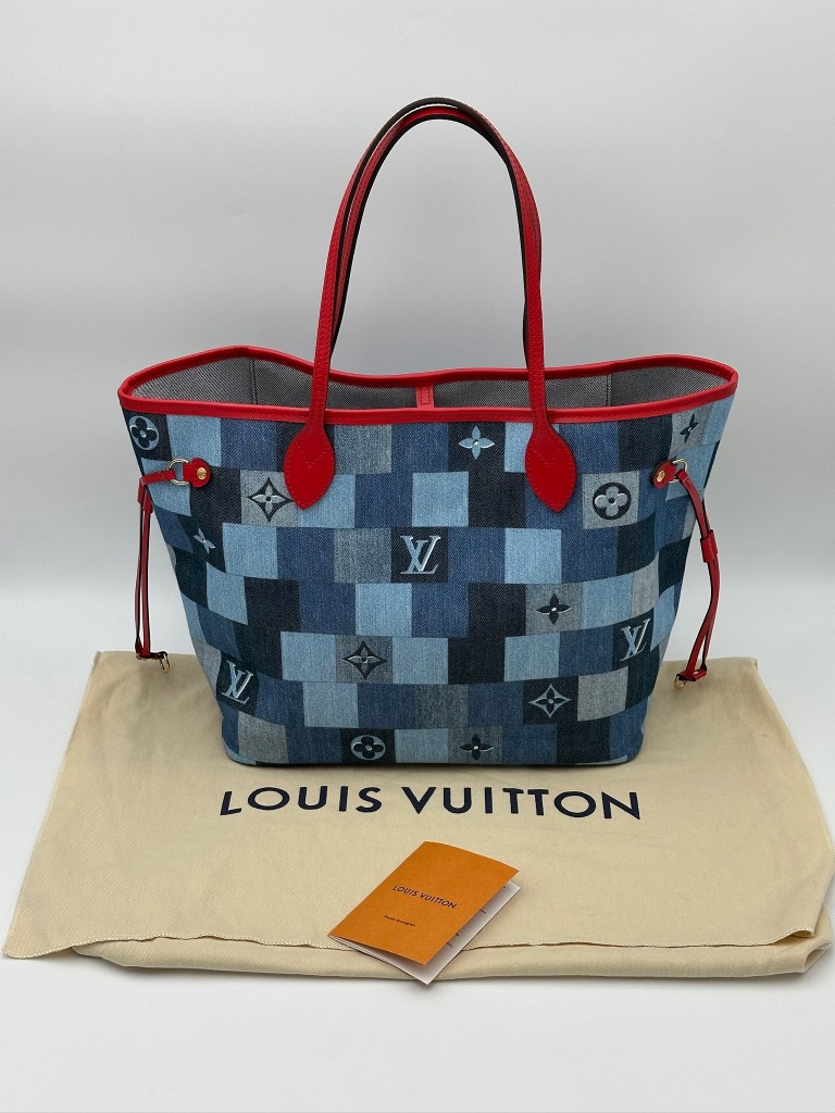 Monogram Denim Patchwork Neverfull MM torebka