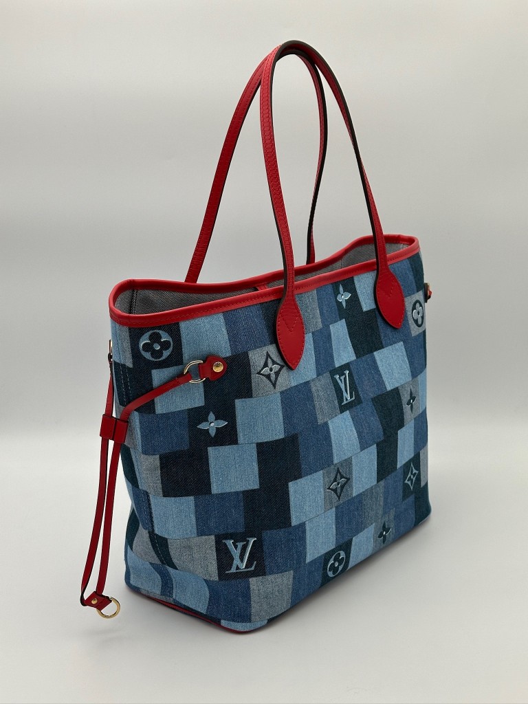 Monogram Denim Patchwork Neverfull MM torebka
