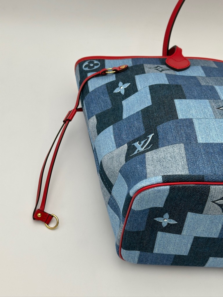 Monogram Denim Patchwork Neverfull MM torebka