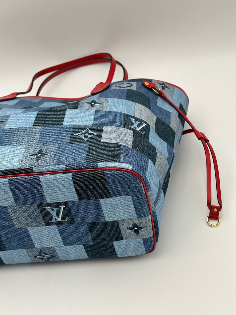 Monogram Denim Patchwork Neverfull MM torebka