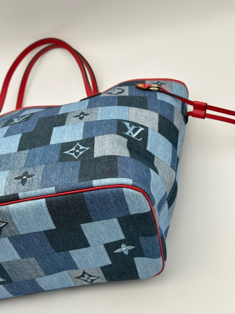 Monogram Denim Patchwork Neverfull MM torebka