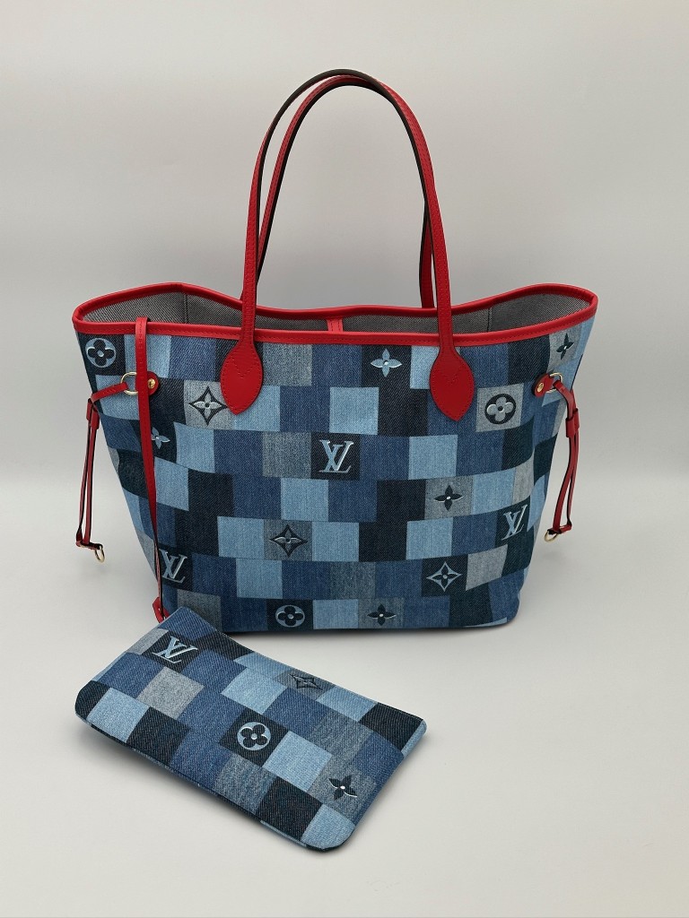 Monogram Denim Patchwork Neverfull MM torebka