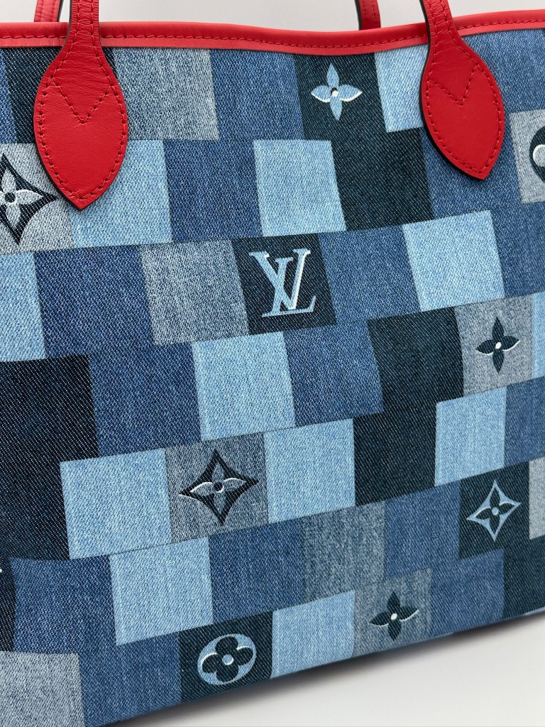 Monogram Denim Patchwork Neverfull MM torebka