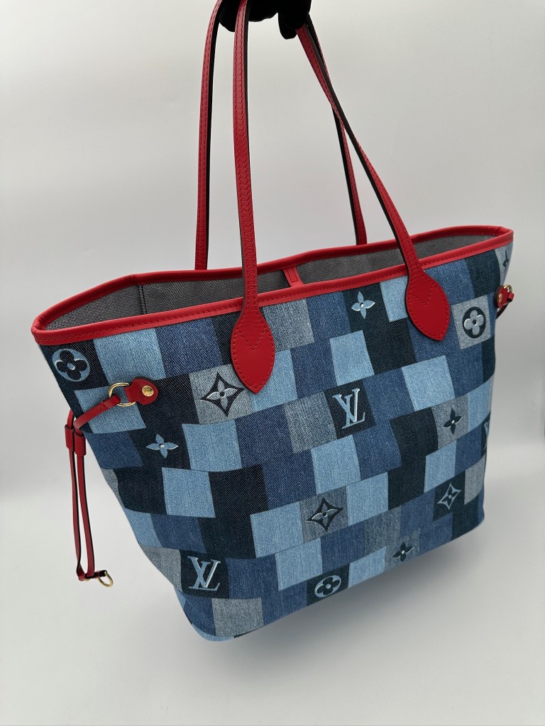 Monogram Denim Patchwork Neverfull MM torebka
