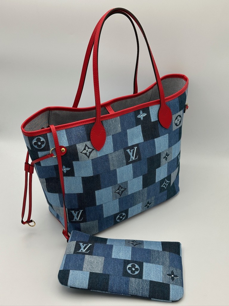 Monogram Denim Patchwork Neverfull MM torebka