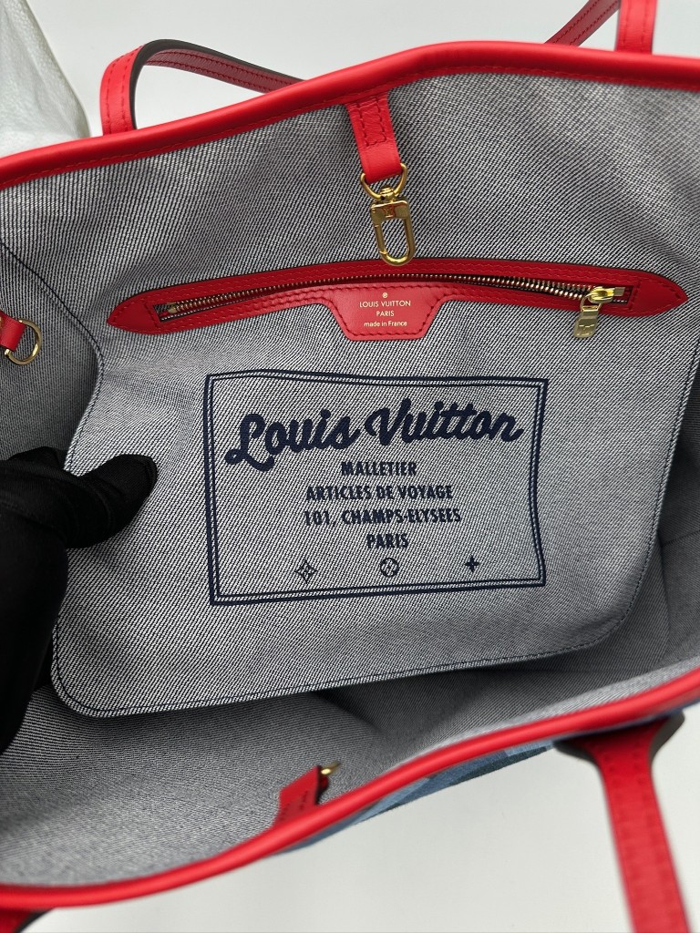 Monogram Denim Patchwork Neverfull MM torebka