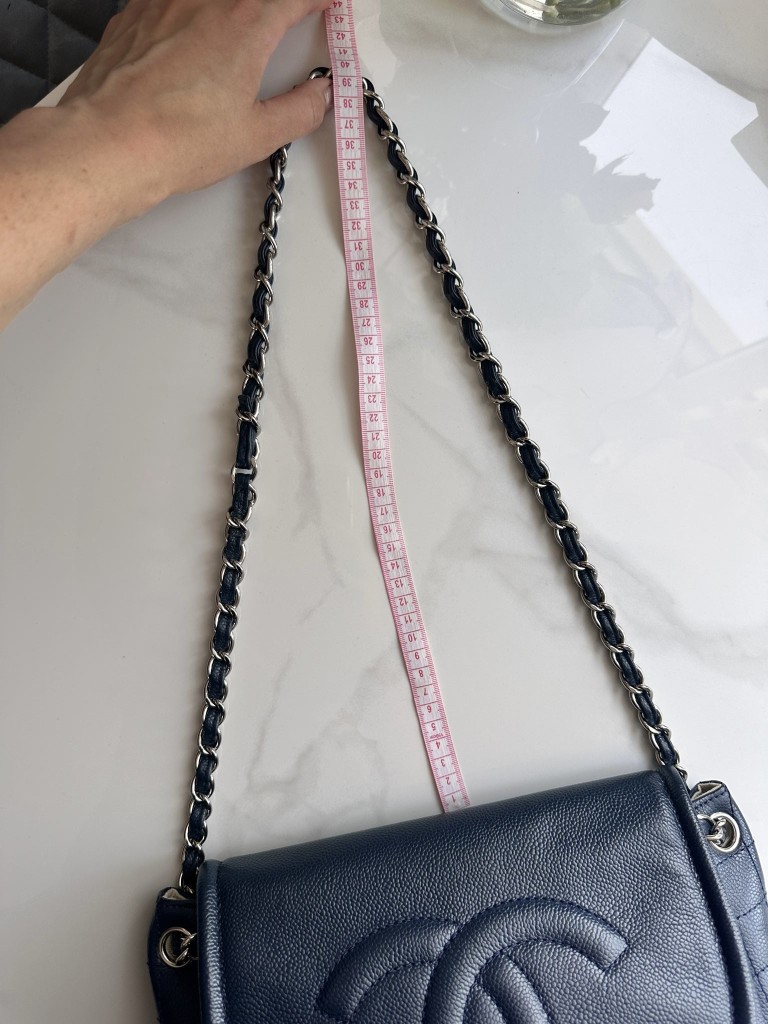 Half Moon Blue Large Flap Bag