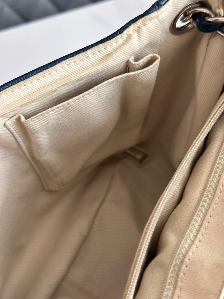Half Moon Blue Large Flap Bag