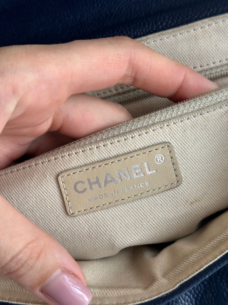 Half Moon Blue Large Flap Bag
