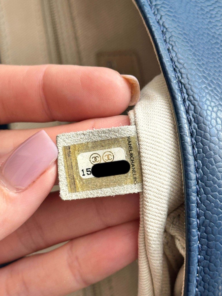 Half Moon Blue Large Flap Bag