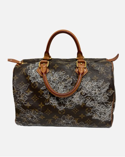 Speedy 30 Dentelle Argent Monogram Canvas bag