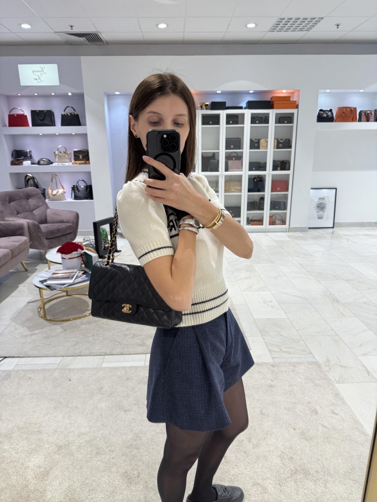 Classic Medium Double Flap 24k torebka