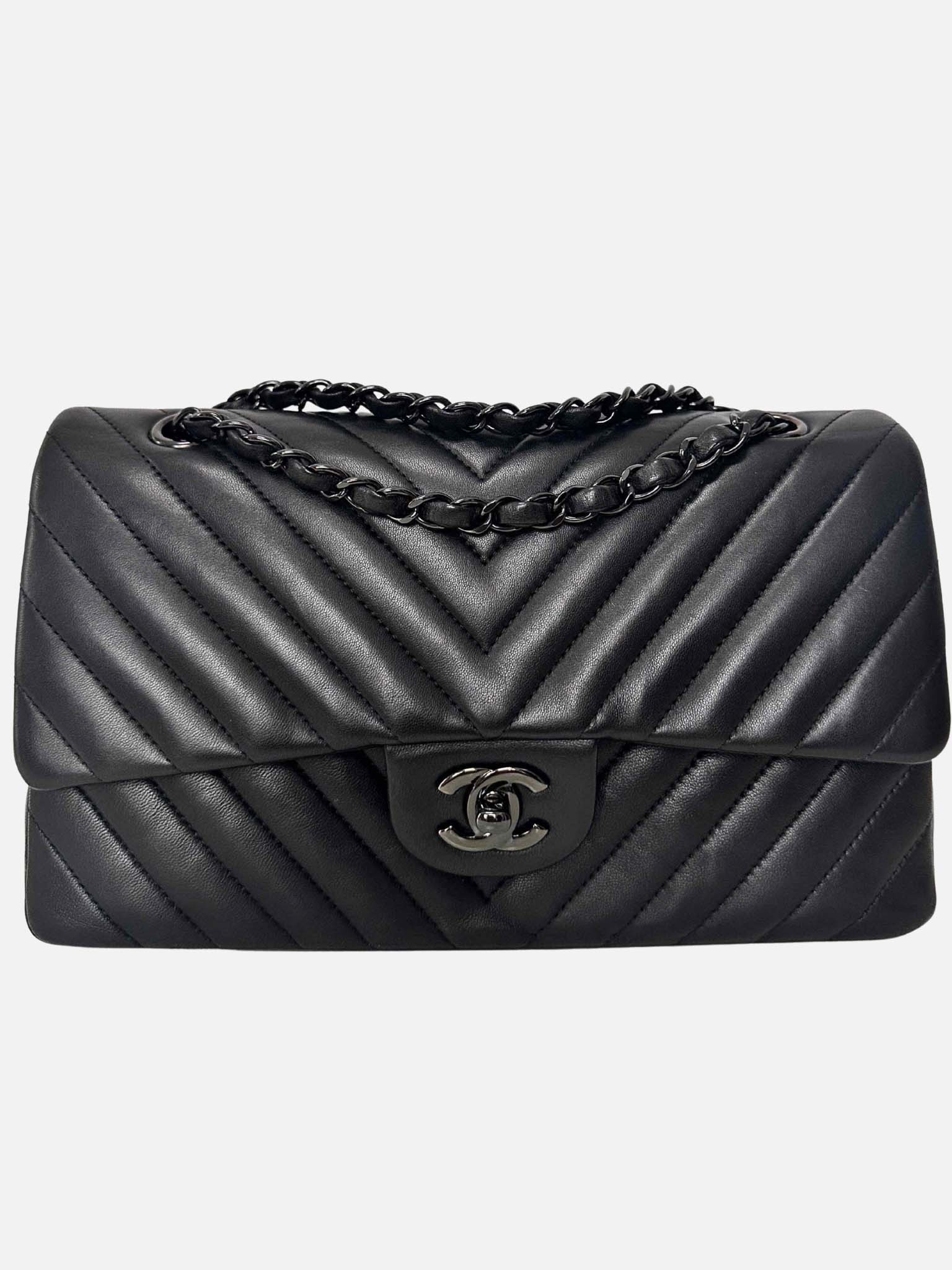 torebka Chanel Classic Medium Double Flap so black