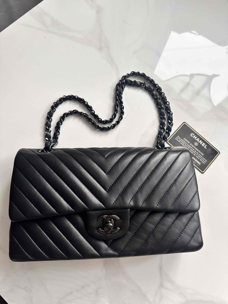 torebka Chanel Classic Medium Double Flap so black