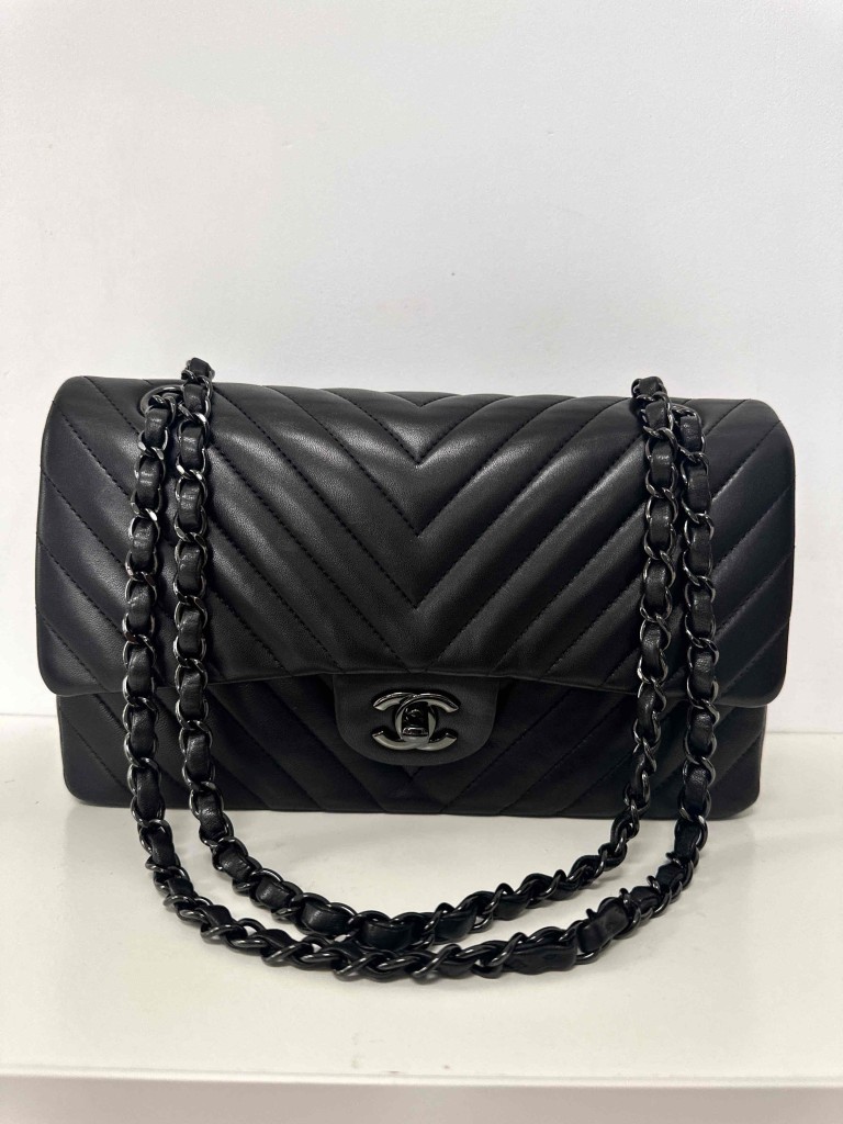 torebka Chanel Classic Medium Double Flap so black