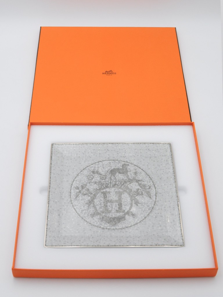 Hermes talerz Petit carré Mosaïque au 24 platine n°5