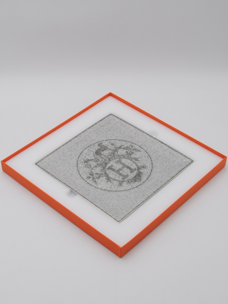 Hermes talerz Petit carré Mosaïque au 24 platine n°5