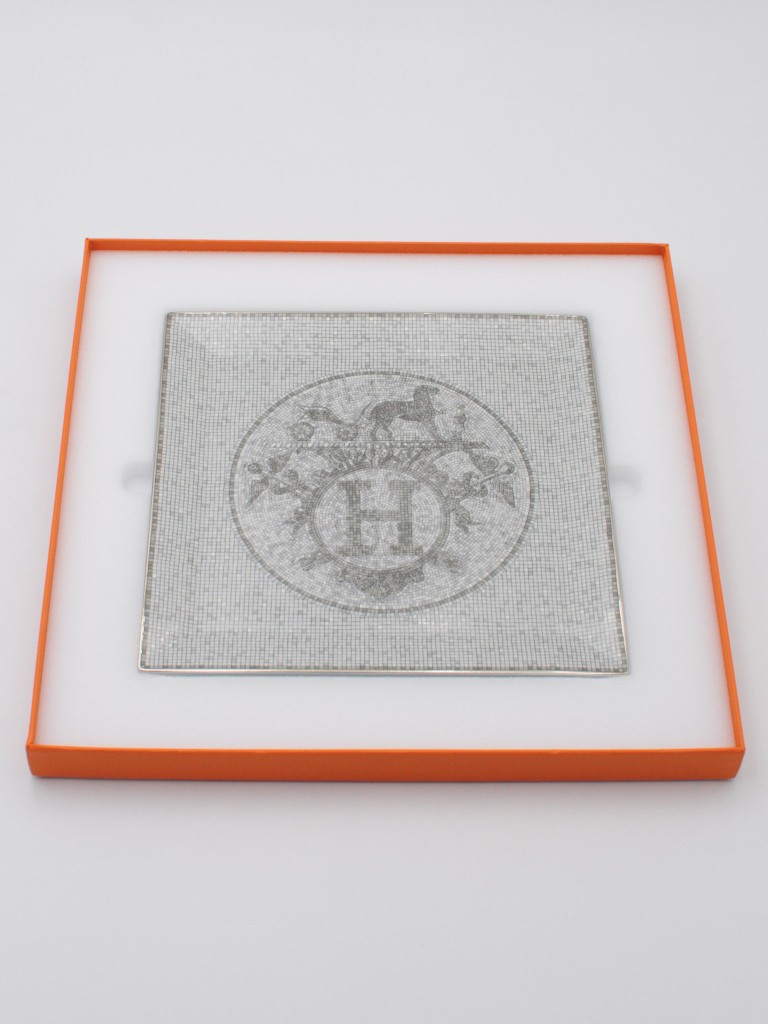 Hermes talerz Petit carré Mosaïque au 24 platine n°5
