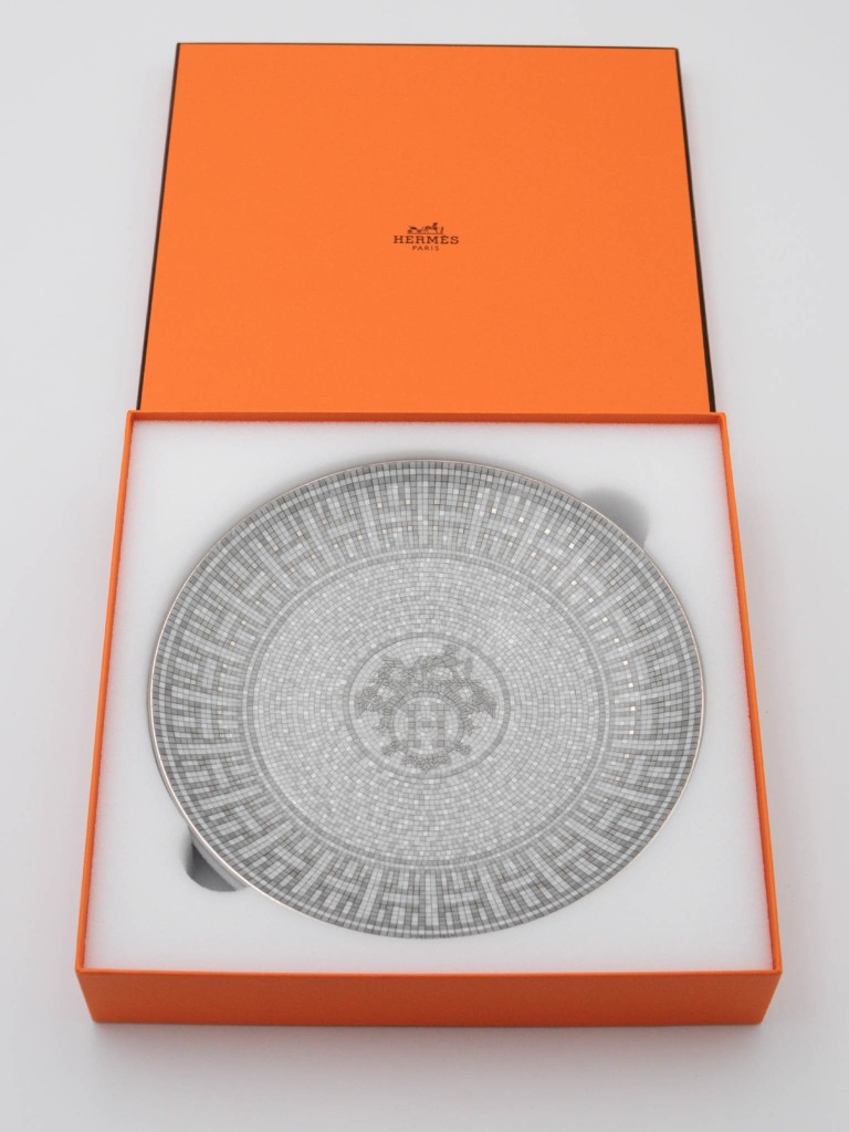 Hermes zestaw 2 talerzy deserowych Mosaique Au 24 Platinium
