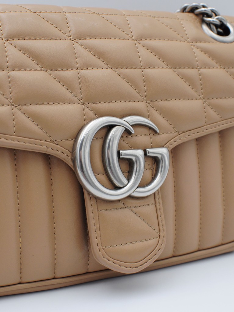 Gucci GG Marmont Chevron Leather Flap bag