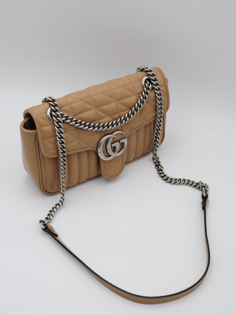 Gucci GG Marmont Chevron Leather Flap bag