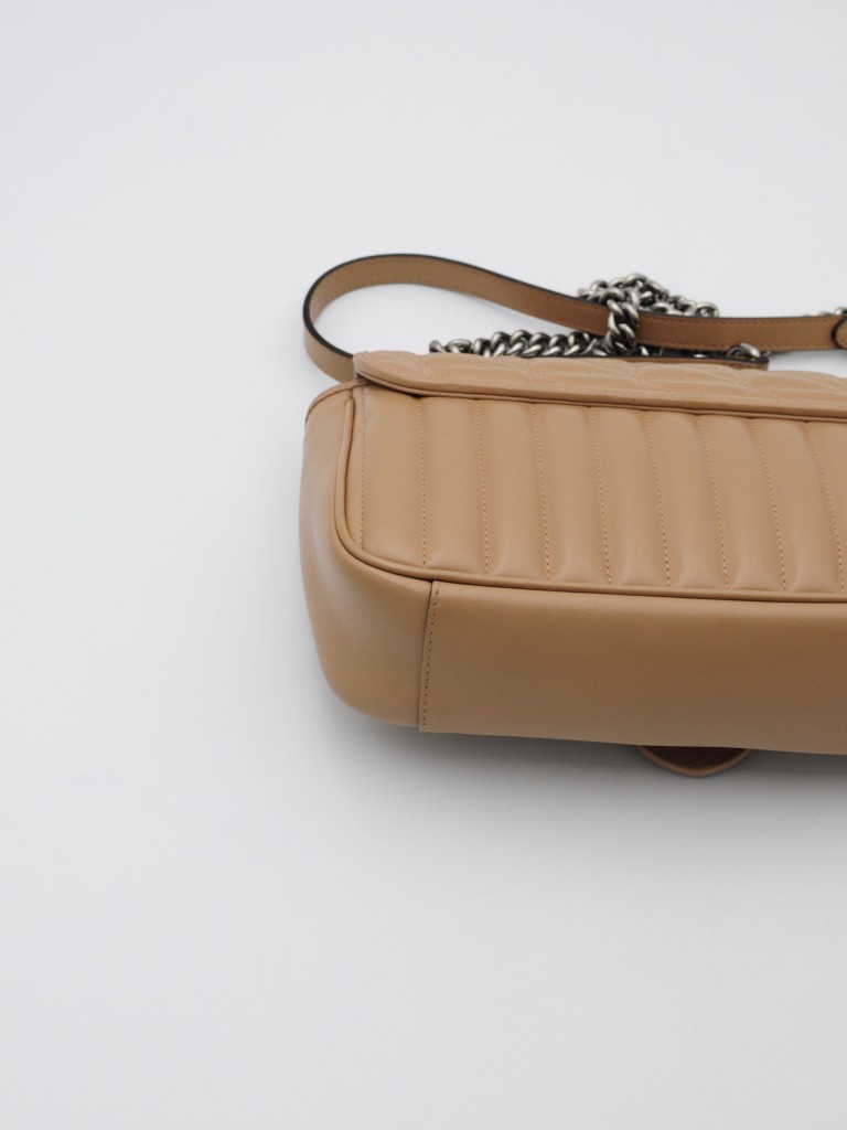 Gucci GG Marmont Chevron Leather Flap bag