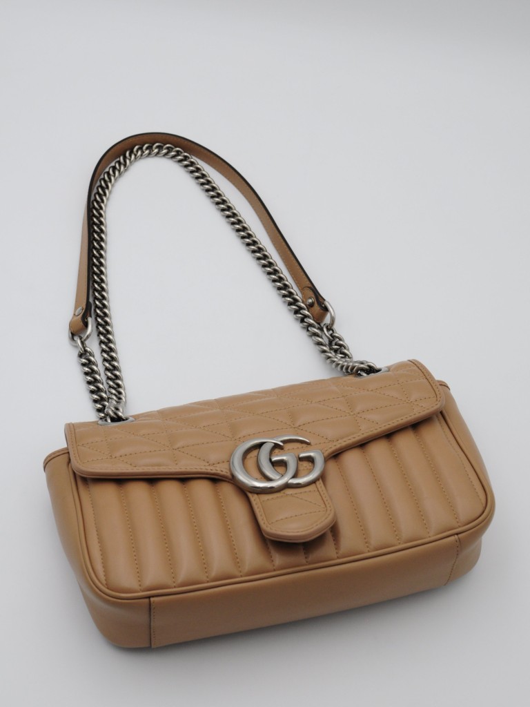 Gucci GG Marmont Chevron Leather Flap bag