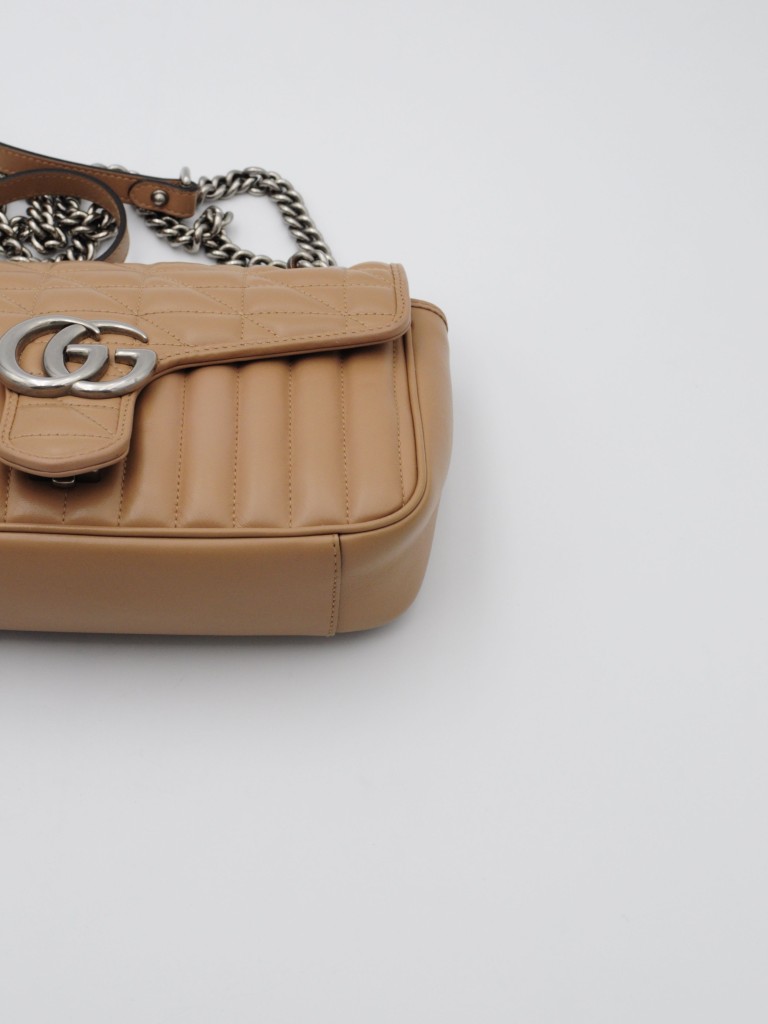 Gucci GG Marmont Chevron Leather Flap bag