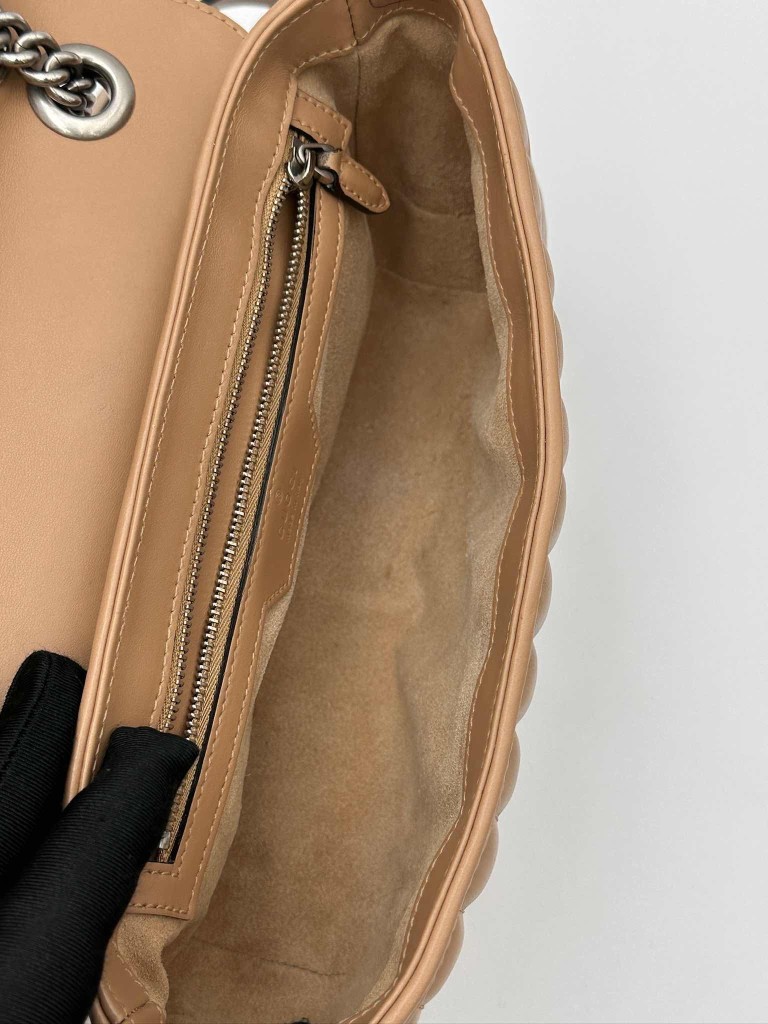 Gucci GG Marmont Chevron Leather Flap bag
