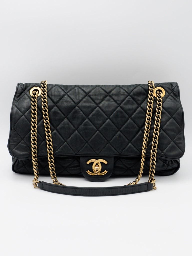 Chanel Shiva Flap Bag Quilted Iridescent Calfskin