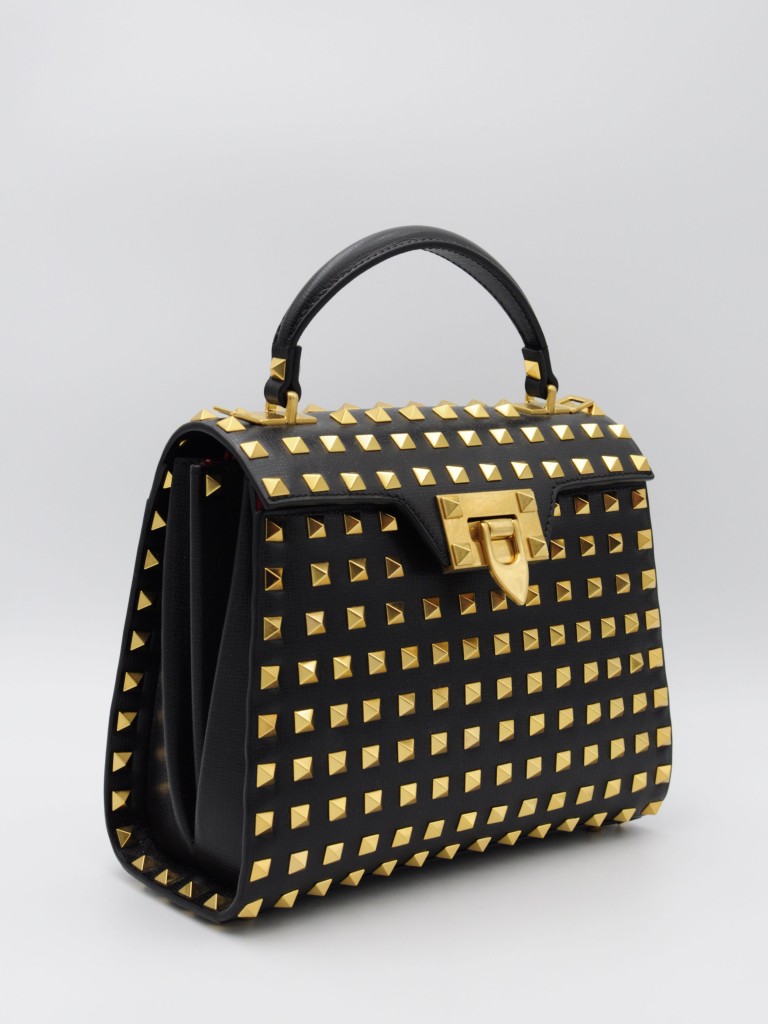 Valentino Rockstud Alcove Top Handle Bag