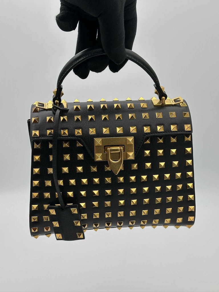 Valentino Rockstud Alcove Top Handle Bag
