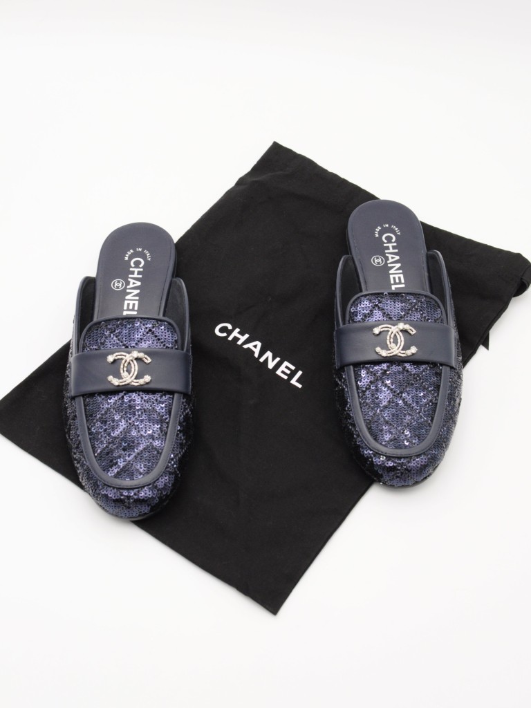 Chanel CC Logo Mules