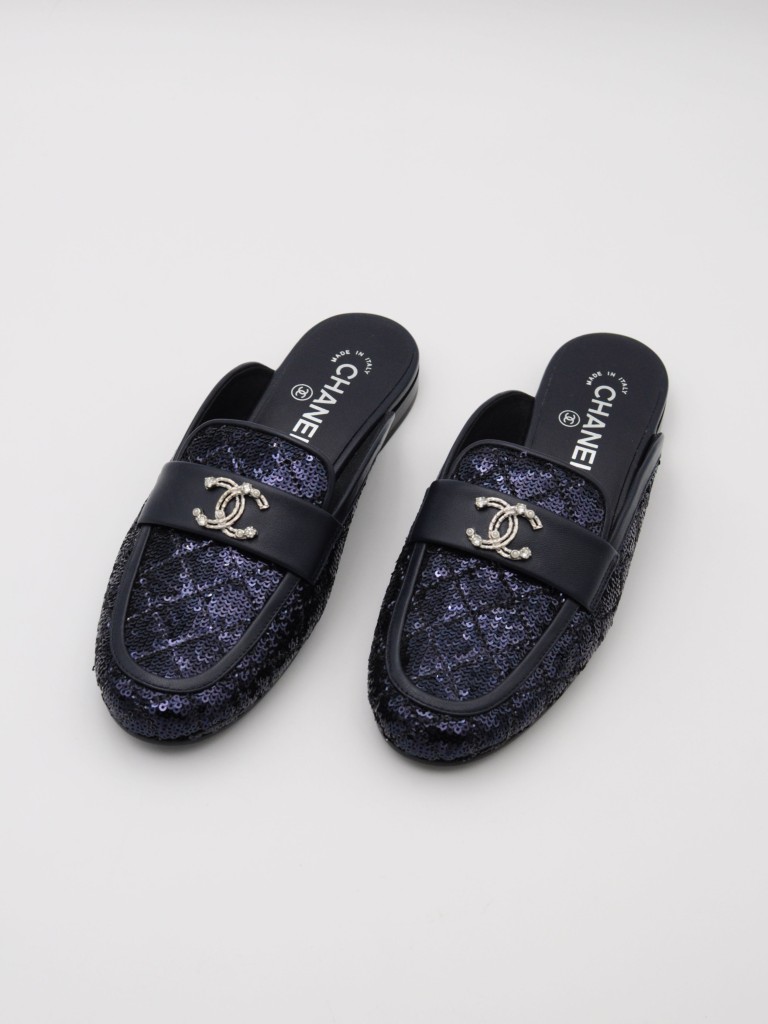 Chanel CC Logo Mules