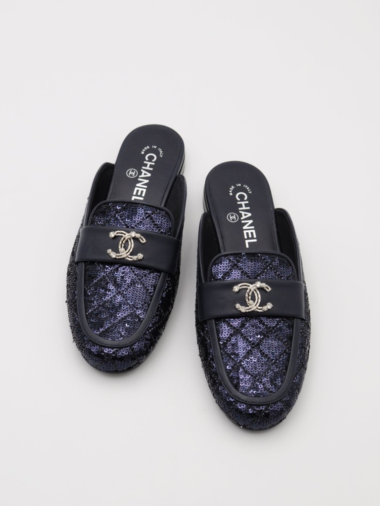 Chanel CC Logo Mules