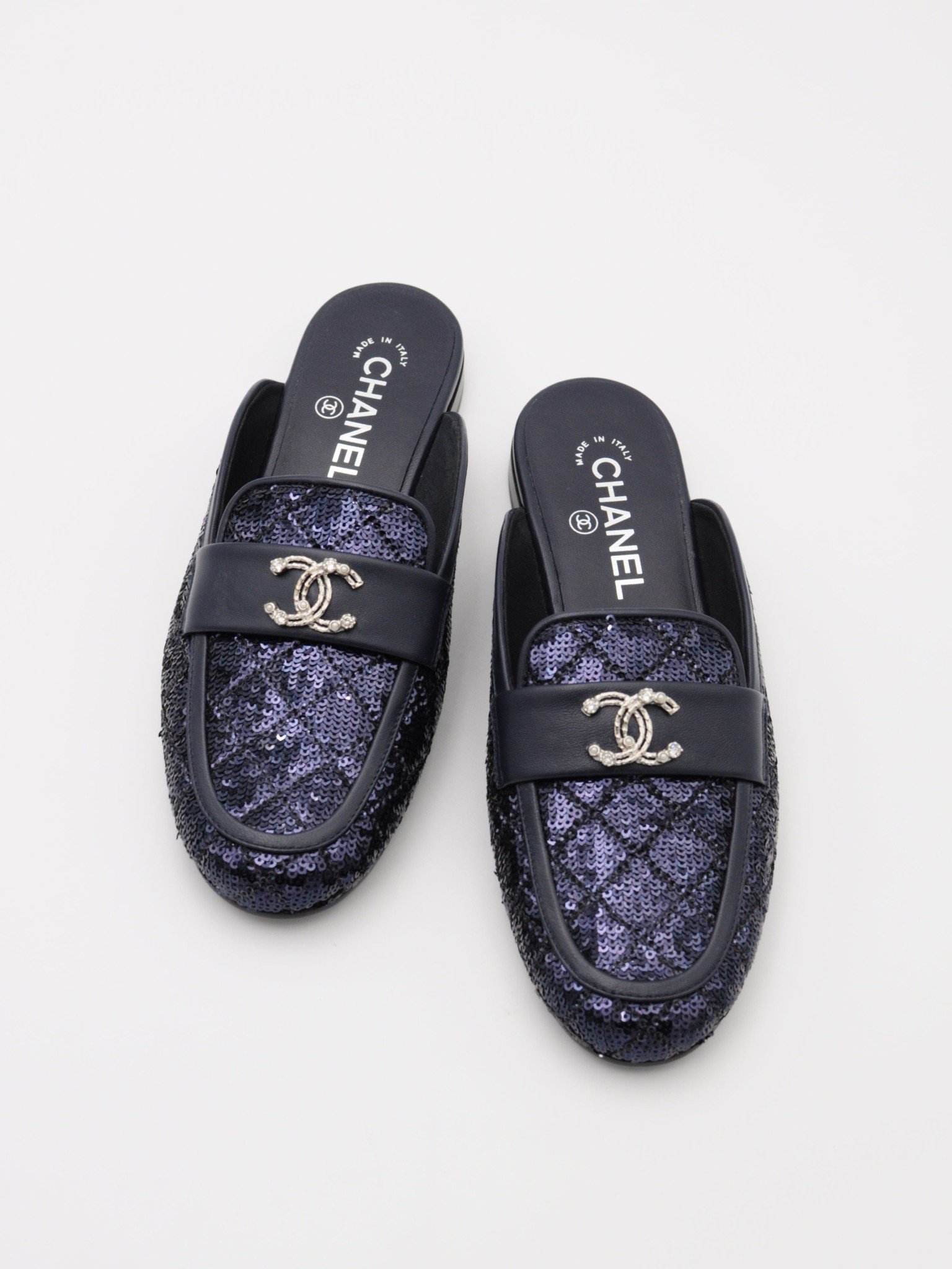 Chanel CC Logo Mules