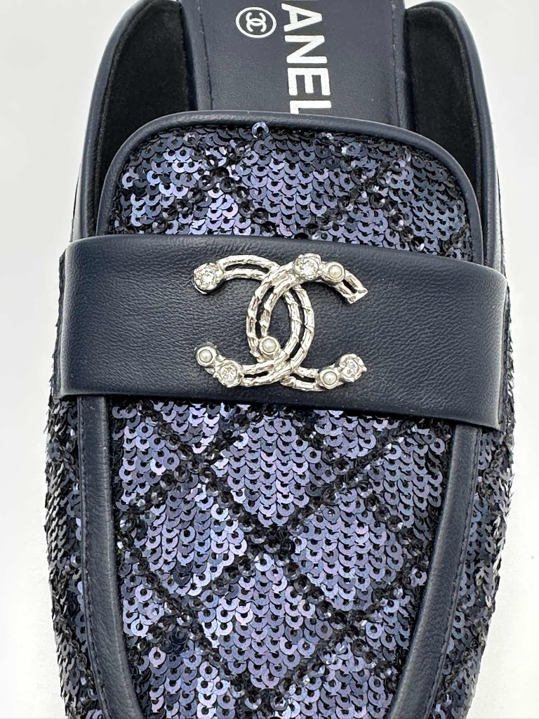 Chanel CC Logo Mules