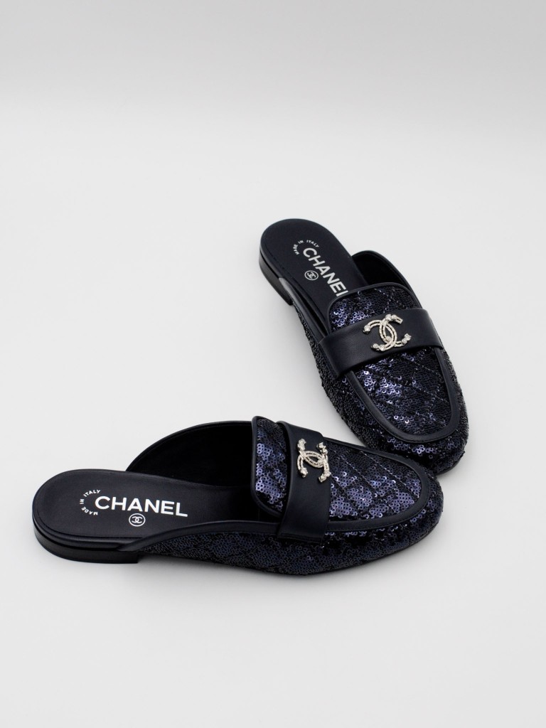 Chanel CC Logo Mules