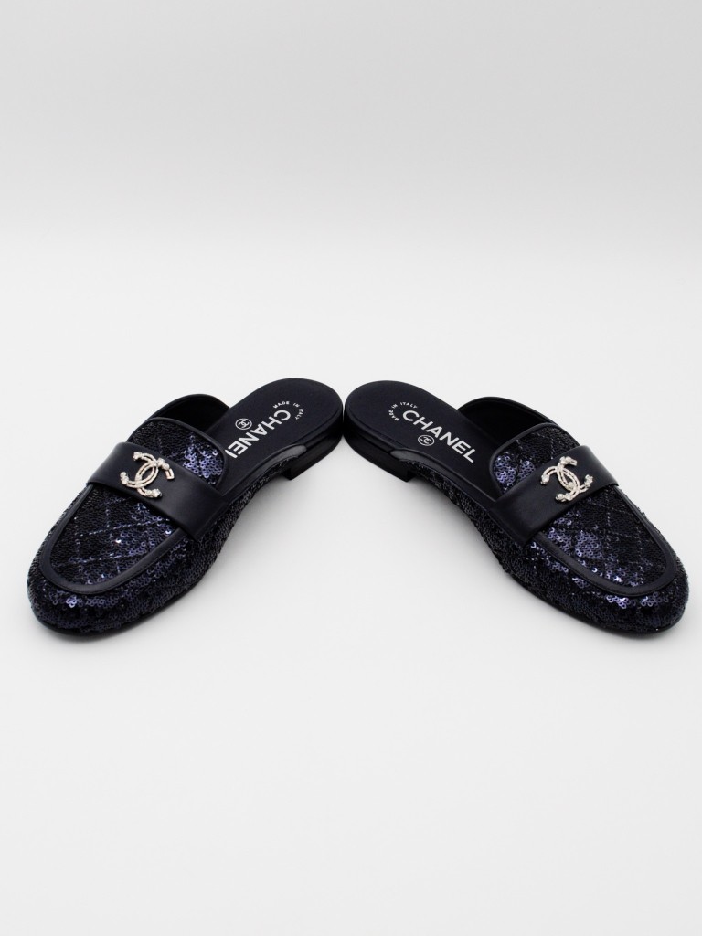 Chanel CC Logo Mules