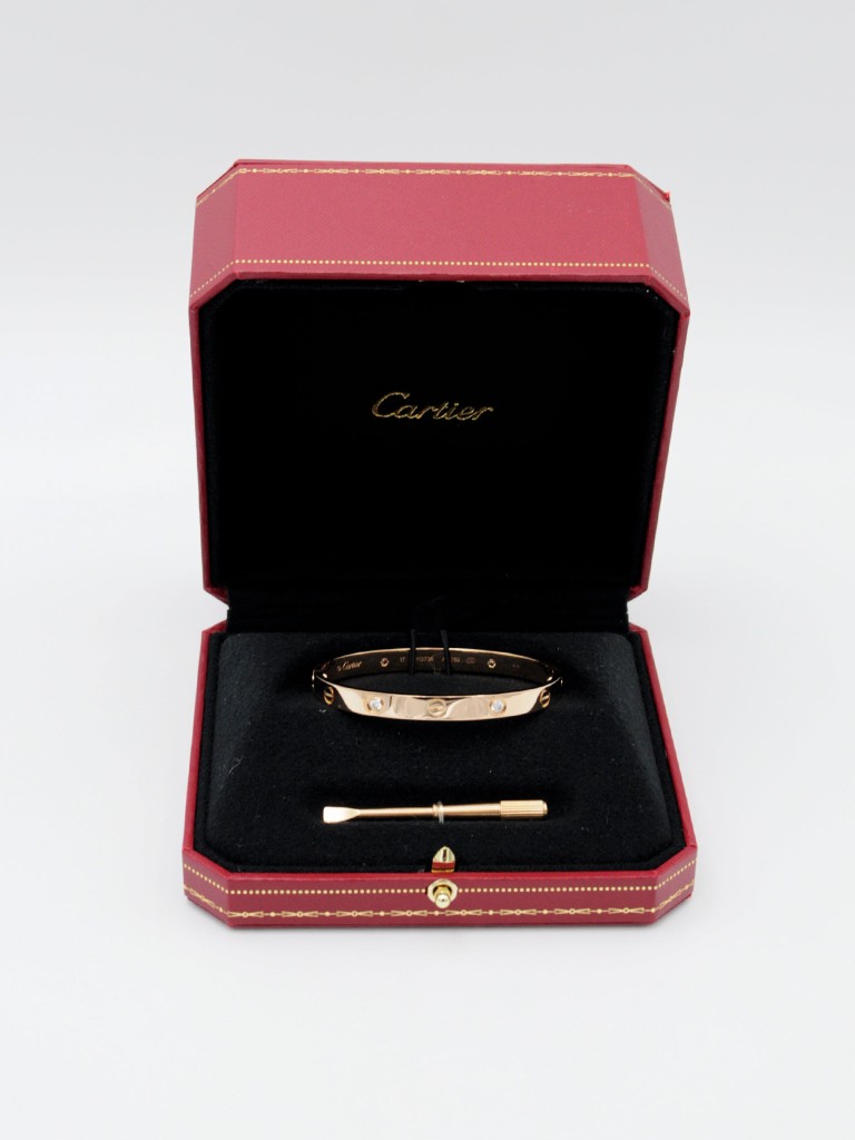 Cartier Love bracelet, Classic model, 4 Diamonds