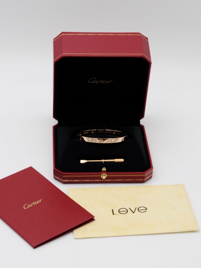 Cartier Love bracelet, Classic model, 4 Diamonds