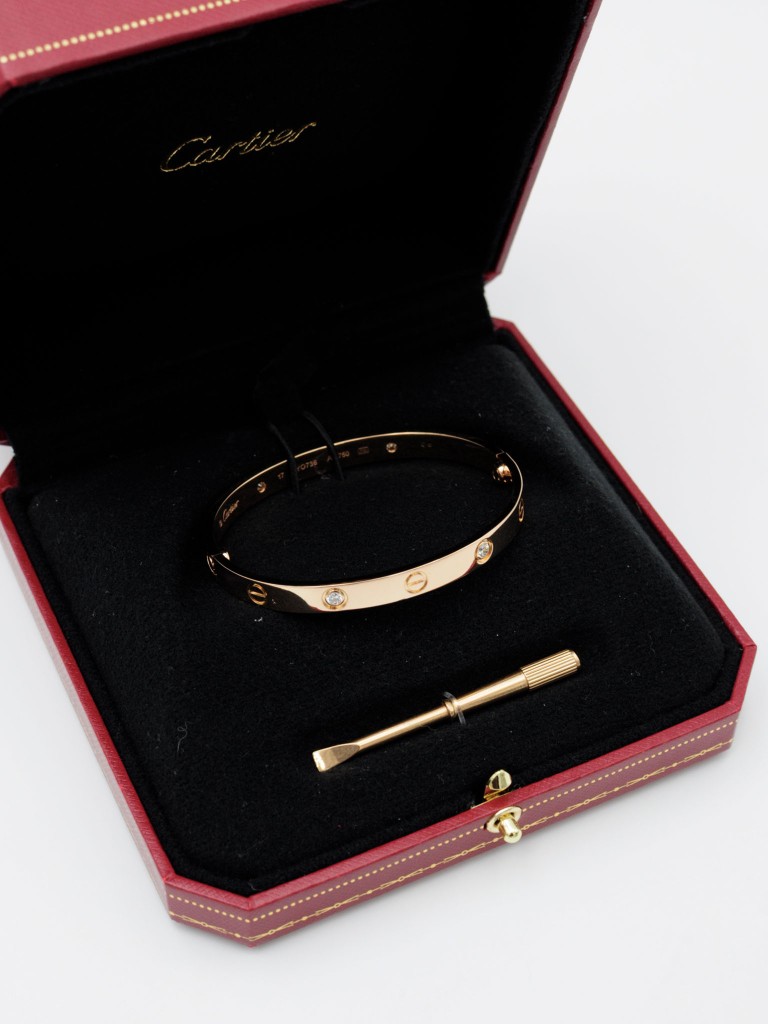 Cartier Love bracelet, Classic model, 4 Diamonds