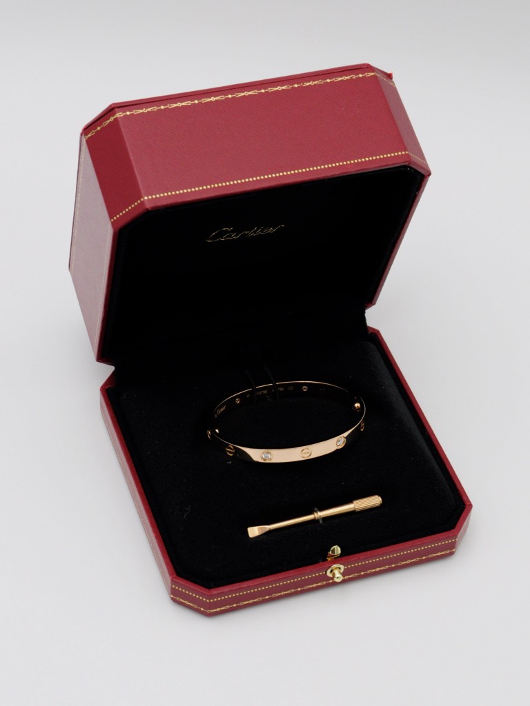Cartier Love bracelet, Classic model, 4 Diamonds