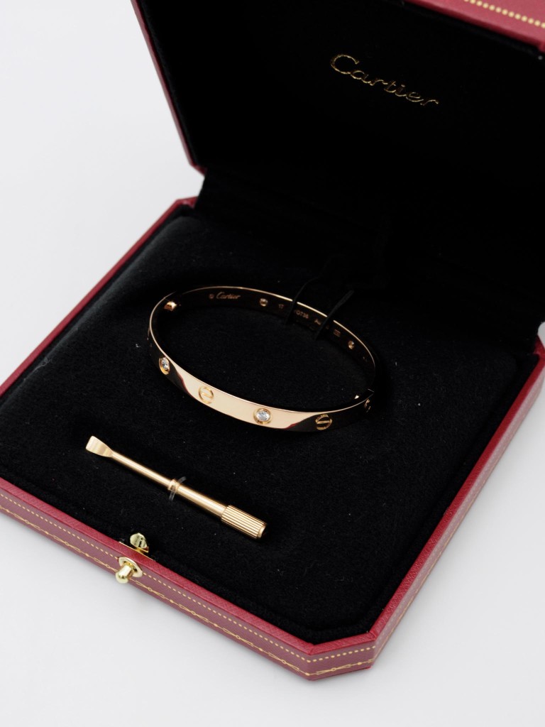 Cartier Love bracelet, Classic model, 4 Diamonds