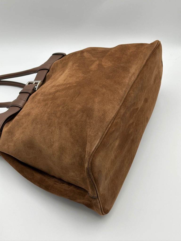 Prada Buckle Large Suede bag